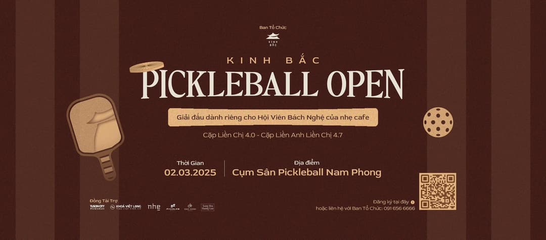 Kinh Bắc Pickleball Open 2025 – Giải Đấu Pickleball Đầu Tiên Tại Nhẹ Cafe